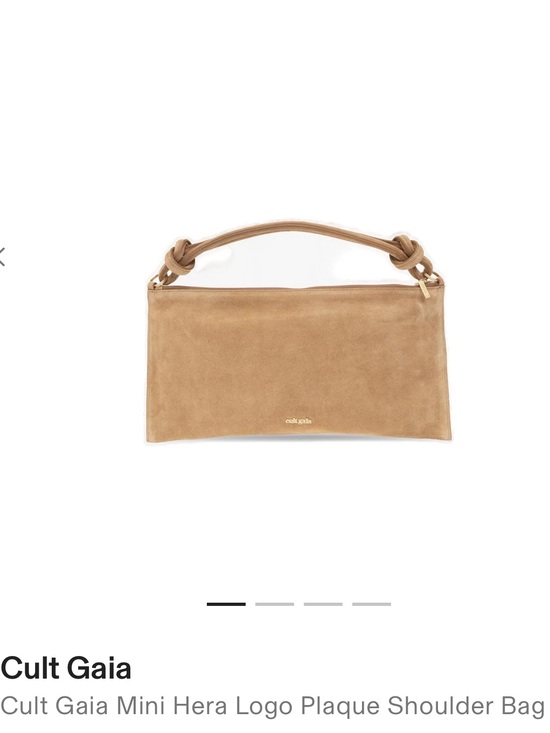 cult gaia Handbags - Cult Gaia Mini Hera Suede Shoulder Bag — Camel
